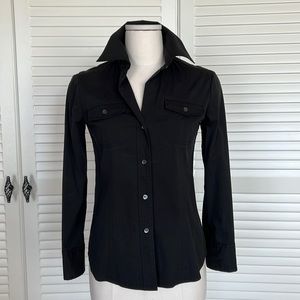 Theory Black Button Down